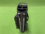 *New* Robin Black Leather 4-Way Stand Bag With Raincover